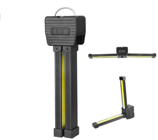 2 X 5w Glühbirnen, Tragbare Fitnessleuchte, Posingleuchte, Magnetische Led Taschenlampe, 7 Dimmstufen, Mit Aufhängehaken, 180° Faltbar (schwarz)