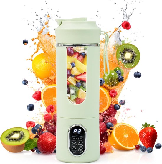 530 Ml Tragbarer Mixer Mini Elektro Usb Entsafter Automatische Reinigung Für Smoothies Und Shakes Grün