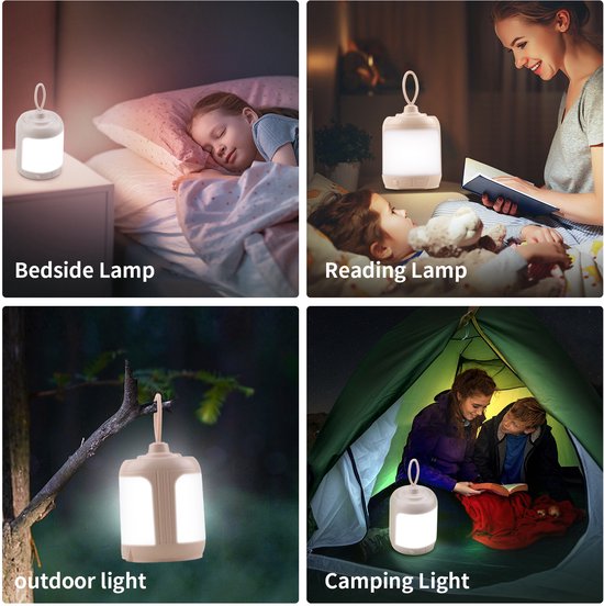 Led Campinglampe, 4 Helligkeitsstufen, Nachtlicht Für Drinnen Und Draußen, Notbeleuchtung, Zeltlaterne, Camping Ipx4 Wasserdicht