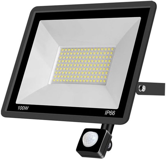 100 W Außenleuchte Mit Bewegungsmelder, Led Flutlicht, Baustellenleuchte, Superheller Spot, Außenleuchte Für Garten, Garage, Wege, Mit Stecker (k