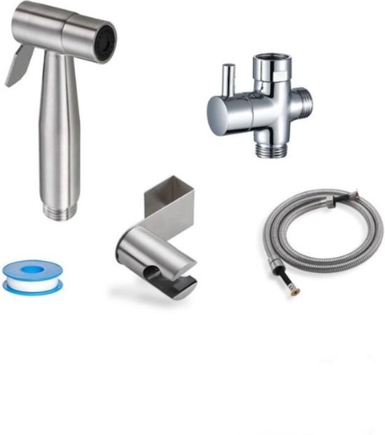 Komplettes Bidet Sprühset Sprühset Wc Zubehör Handbidet Aus Edelstahl Badezimmer Sprühgerät Handbrause 5 Teilig Edelstahl