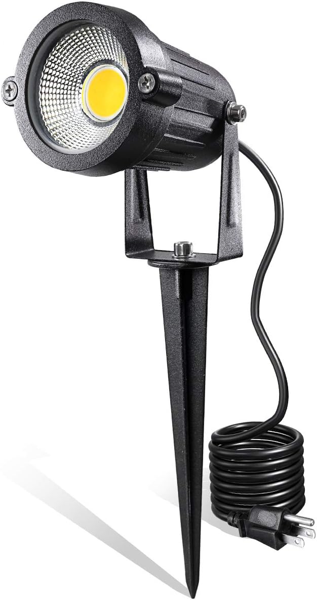 Led-gartenbeleuchtung 5w – 240v Ac – Warmweiß (3000k) – Ip65 Wasserdicht – Mit Erdspieß Und 1,5m Kabel (1 Stück)