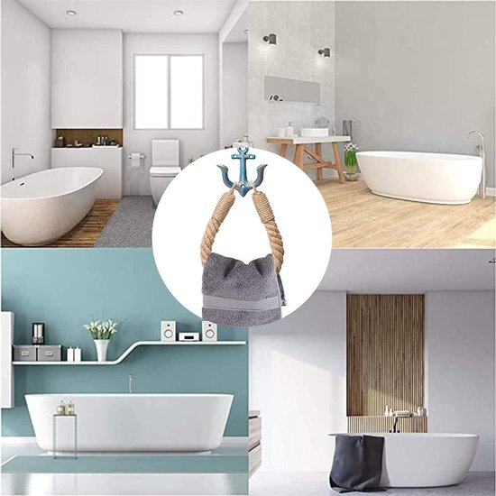 Industrieller, Wandmontierter Toilettenpapierhalter Mit Juteseil Multifunktionaler Handtuchhalter Für Badezimmerdekoration Und Den Gebrauch Im Ha