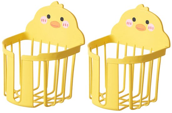 2 Stück Kleine Gelbe Papierhandtuchhalter, Toilettenpapierständer, Taschentuchablage Für Badezimmer, Wandhalterung Für Toilettenpapier, Wandhandt
