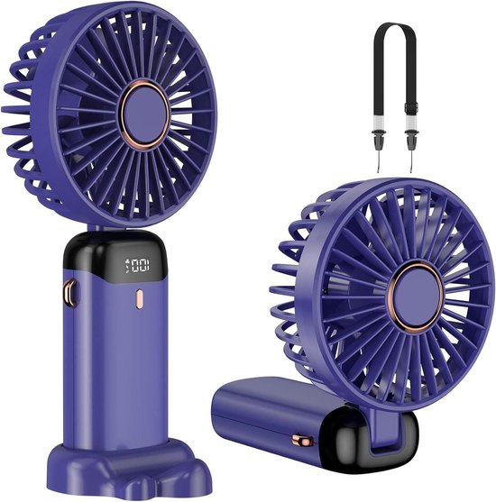 Tragbarer Mini Ventilator Mit 5 Geschwindigkeitsstufen Und Integriertem 4200 Mah Akku Faltbarer Usb Ventilator Für Büro Und Outdoor