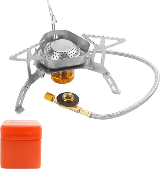 Gaskocher 3500 W Mit Piezozündung Und Windfestem Design Leichter Campingkocher Für 1 2 Personen Für Outdoor Aktivitäten, Picknicks Und Wanderunge