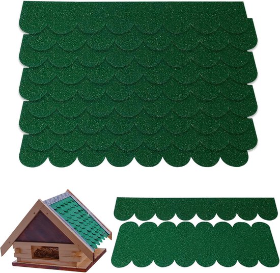 Dachpappe Für Vogelhäuser Dachschindeln Für Gartenhäuser 32 Stück Wasserdichte Mini Dachpappe Selbstklebende Dachpappe Für Vogelhäuser, Nistkäste
