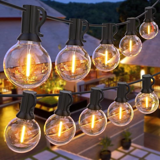 Led Lichterkette Lichterkette Für Den Außenbereich Gartenbeleuchtung Wasserdichte Außenbeleuchtung Für Camping 6 Meter X 20 Lichter Warmweiß Pvc/