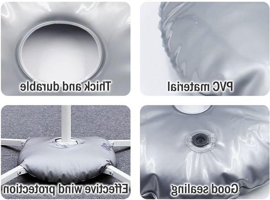 Wasserbeschwerungssäcke Für Sonnenschirme 4er Set, Rund, Faltbar, Für Sand Oder Wasser, Für Sonnenschirmständer