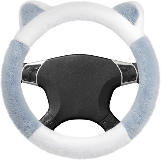 Winter Lenkerüberzug 38 Cm Universal Hellblau/weiß