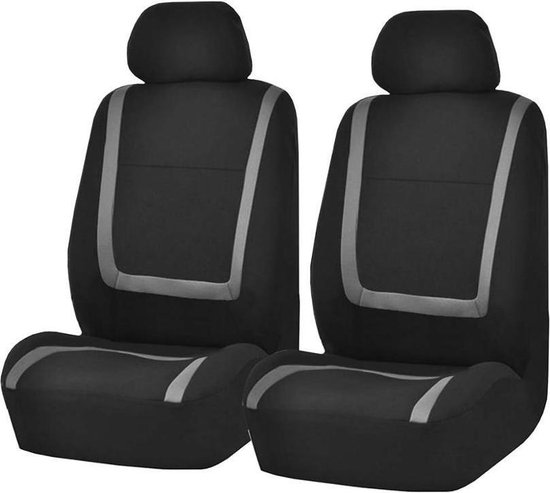 Autositzbezug Universelles Autositzbezug Set, 4 Teilig Fahrer /beifahrersitzbezug Schwarz/grau