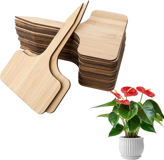 40 Wetterfeste Pflanzenetiketten, Holz Gartenstecker Für Nachhaltige Pflanzen, Gartenzubehör Und Bestimmungshilfen