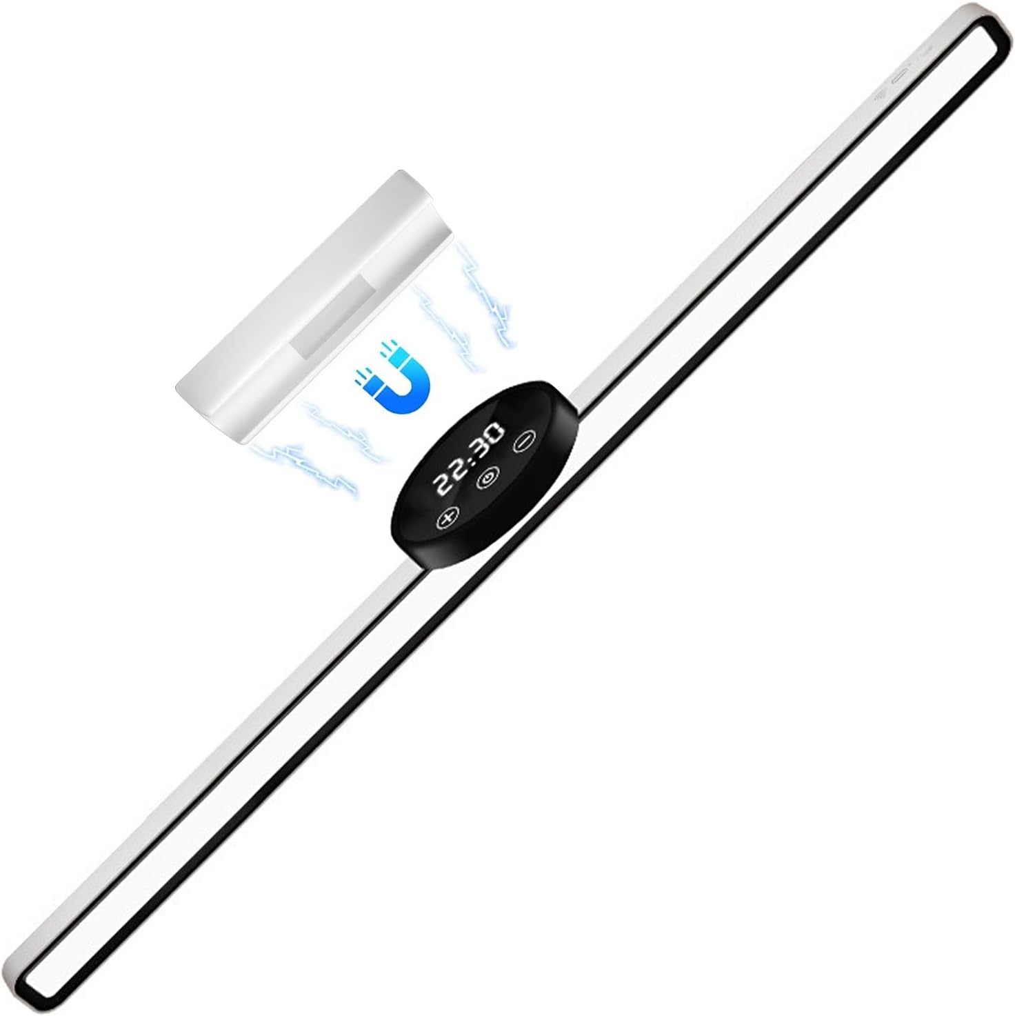 17,6 Zoll (44,7 Cm) Große Magnetische Led-spiegelleuchte – 3 Farben, Dimmbar, 1800 Mah Akku – Für Schrank, Küche, Nachttisch