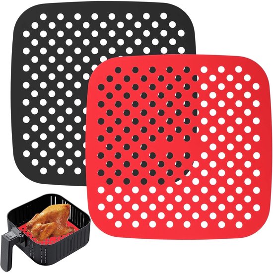 Silikon Airfryer Einlagen Wiederverwendbare Airfryer Einlagen Für Perforiertes Silikon Backpapier Für Airfryer Silikonmatten Für Airfryer Antihaf