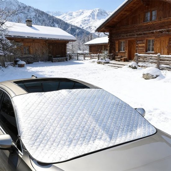 Autofensterabdeckung Sonnen Und Frostschutz Windschutzscheibenabdeckung Für Winter Und Sommer 183 X 116 Cm Schützt Vor Eis, Schnee, Frost, Sonne