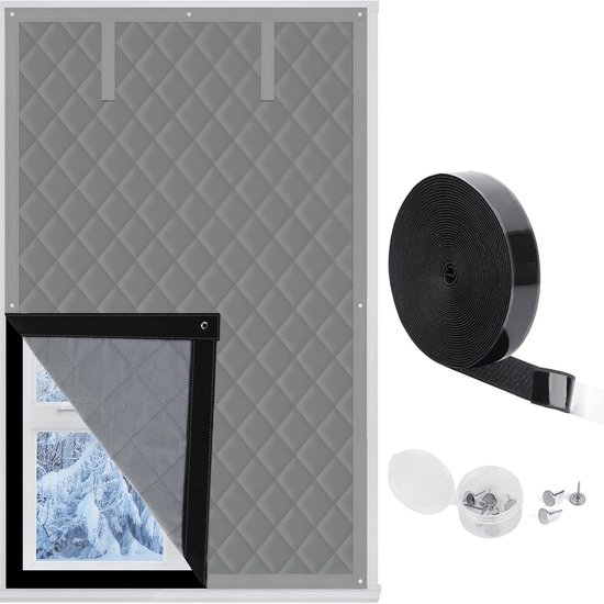 Wärmedämmende Fensterabdeckung Für Den Winter 95 X 205 Cm Für Optimale Wärmedämmung Im Winter Wärmedämmende Fensterabdeckung Aus Oxford Baumwolle
