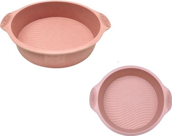 Runde Backform Ø 24 Cm Silikon Kuchenform Gebäck Kuchen Kekse Dessert Schokoladenbrownie Desserts Quiche Antihaftbeschichtung Backen Pastellrosa