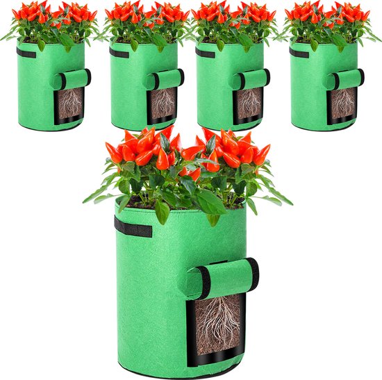 5x Pflanzbeutel Für Kartoffeln, Karotten Und Tomaten Kartoffel Karotten Pflanzbeutel 30×35 Cm Pflanzbeutel Kartoffelbeutel Karottenbeutel Gemüse