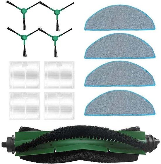 Zubehör Passend Für Den Irobot Roomba Combo Essential (y0112) Saugroboter: 1 Hauptbürste, 4 Reinigungspads, 4 Hepa Filter, 4 Bürsten.