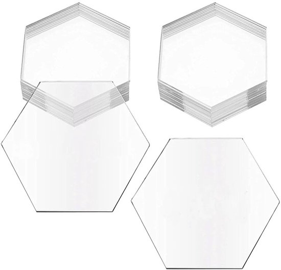 Set Mit 30 Transparenten Acryl Tischnummernkarten Blanko Namenskarten Platzkarten Diy Tischdekoration (sechseckig)