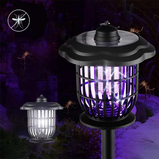 Solarbetriebene Led Außenleuchte Mit Integriertem Moskitonetz, Weiße Kombination Für Die Gartenbeleuchtung Und Wiederaufladbare Uv Mückenabwehrla