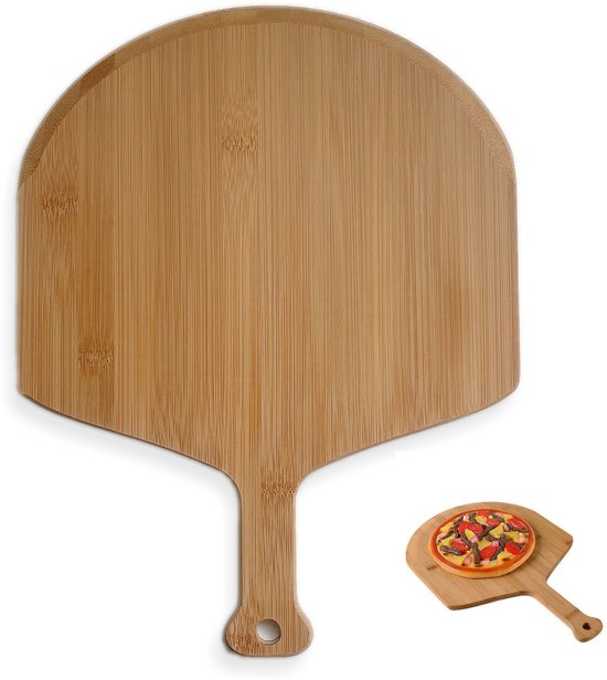Pizzaschieber Aus Holz Oder Bambus Servierbrett Multifunktionale Schüssel Für Speisen Mit Griff Zum Aufhängen Zum Backen Und Servieren Holzfarben