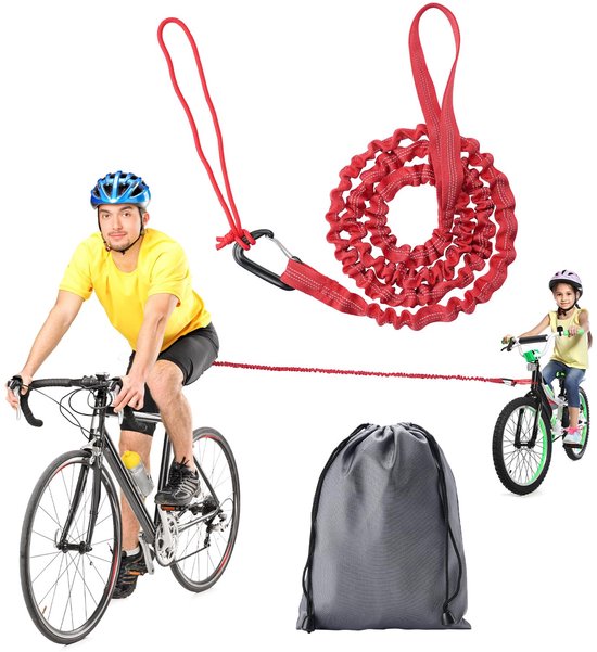 Fahrrad Abschleppseil Spannseil Tragbar Reflektierend Und Rutschfest Für Mountainbikes/flexible Fahrräder Für Erwachsene Und Kinder Schwarz