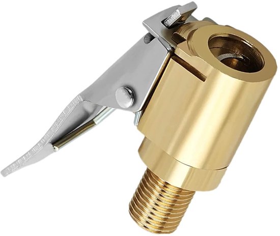 Reifenventil Mit Adapter, Abschließbare Messing Reifenfülldüse, Düsenadapteranschluss, Auslaufsichere Reifenklemme, Zubehör Für Fahrzeug Kompress