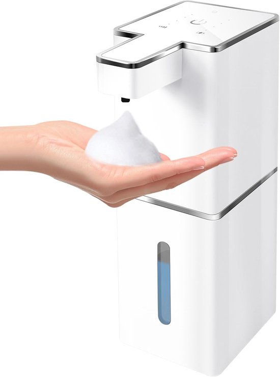 Automatischer Seifenspender 380 Ml/12,8 Oz, Wiederaufladbar, Wandmontage, 4 Stufig Verstellbar, Für Bad, Küche Und Geschirrspülmittel