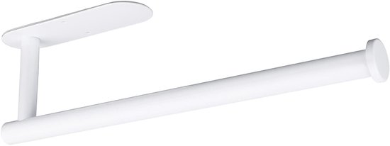 Selbstklebender, Bohrfreier Küchenrollenhalter, 33,6 Cm, Edelstahl, Für Küchen Und Badezimmerwände (weiß)