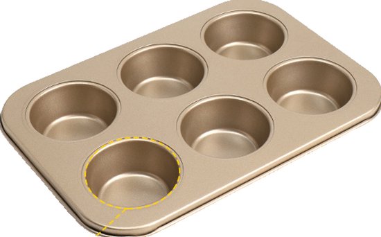 Antihaftbeschichtete Muffinform, Für Cupcakes, Brownies, Pudding Und Andere Backwaren, Schwarz, 25,5 X 19,5 Cm