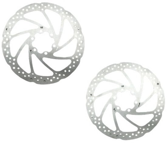 2er Pack Fahrrad Scheibenbremsscheiben, 160 Mm, Schwimmend Gelagert, Edelstahl, Fahrradbremsscheiben, Fahrradbremsbeläge, Für Die Meisten Fahrräd