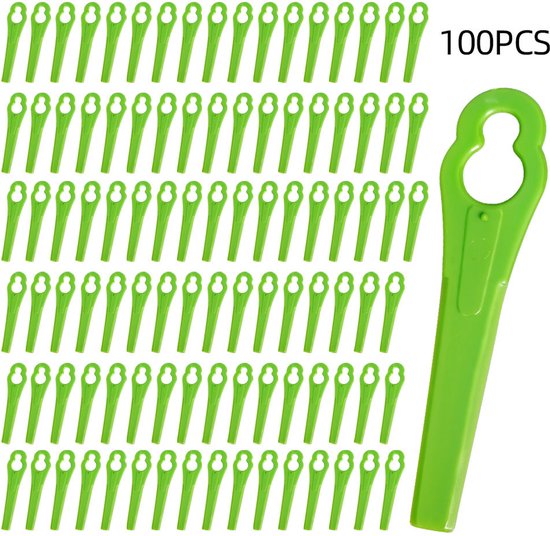 100 Kunststoff Mähklingen Akku Mähklingen 83 Mm Rasenmäherklingen Ersatzklingen Für Gartenmäher Passend Für Einhell Rasenmäher