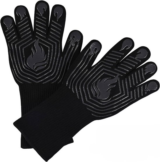 Grillhandschuhe, Hitzebeständig, Feuerfest (1800°f), Rutschfeste Silikon Ofenhandschuhe, Waschbar Und Zum Grillen, Barbecue, Kochen, Backen, Camp