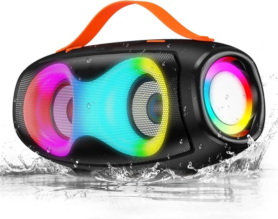Ipx5 Wasserdichter Bluetooth Lautsprecher Dynamische Beleuchtung, 40 W Tws, Bluetooth 5.0, 20 Μf Akku