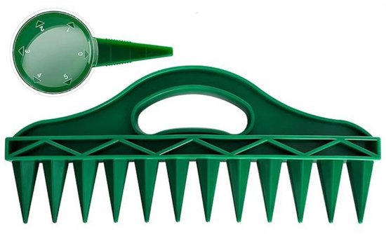 2 Teiliges Set Handsämaschine Hand Erdblocker Set Bodenbelüfter 12 Loch Handsämaschine Für Kleine Samen Und Dünger Sämaschine Für Den Gemüsegarte