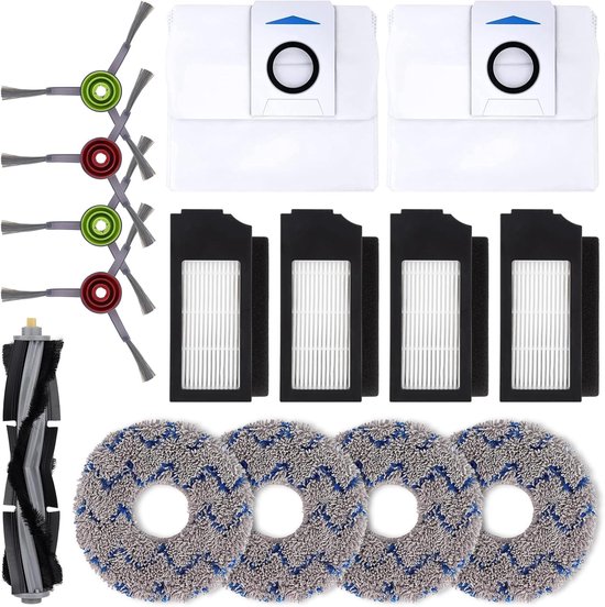 Passend Als Ersatzteile Für Den Ecovacs Deebot X1 Omni Turbo T10 Saugroboter Ersatzteilset Inklusive 1 Hauptbürste, 4 Seitenbürsten, 4 Filtern, 4