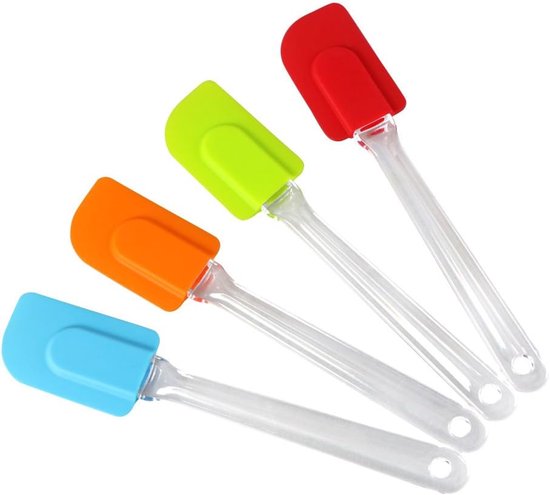 Silikonspatel Küchenhelfer Aus Silikon Gummispatel Antihaftbeschichtung Hitzebeständig Kochen Backen Rühren 4 Stück