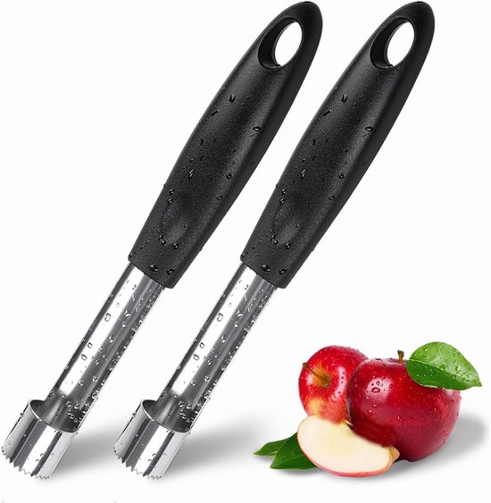 2er Set Apfel Cupcake Entkerner, Obst Und Gemüseentkerner, Professionelles, Gesundes Edelstahl Küchenwerkzeug Für Äpfel, Birnen, Paprika Schwarz