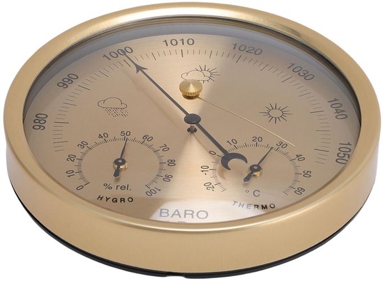 Analoges Barometer Analoge Wetterstation Mit Thermometer Und Hygrometer 3 In 1 Wetterstation Für Drinnen Und Draußen Für Einfaches Ablesen Ø 13 C