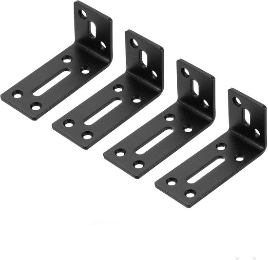 Regalträger 4 Stück Metallregalträger Wandregalträger Schwerlast Regalträger Inkl. Schrauben Wandbefestigungswinkel Eckverbinder Schwarz