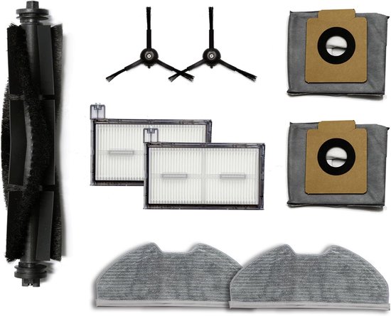 Passend Für Die Eufy X8 Pro Serie, Passend Für Den Eufy Clean X8 Pro Saugroboter (9 Teiliges Set Bürstenwalze, Besen, Filter, Staubbeutel, Wischm