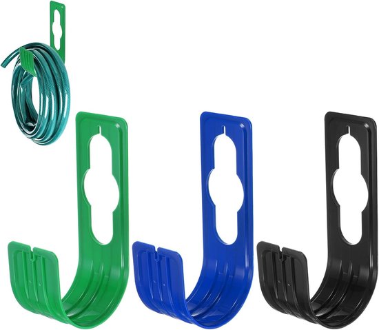 3er Pack Gartenschlauchhalter, Wasserschlauchhalter Aus Abs Kunststoff, Wandhalterung Für 45 Meter Gartenschläuche, Stauraum, Ausziehbare Schlauc