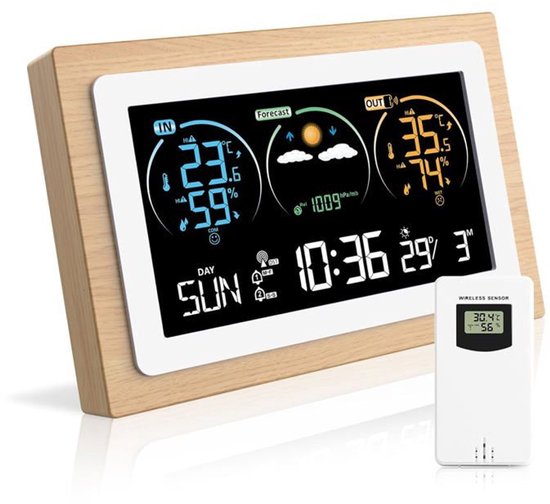 Drahtlose Wetterstation Für Den Innen Und Außenbereich, Drahtlose Wetterstation Mit Außensensor, Digitalem Thermometer Und Hygrometer