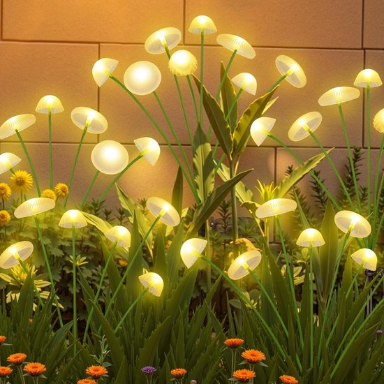 4er Pack 32 Led Solar Gartenleuchten, Wasserdicht, Für Den Außenbereich Pilzförmige Lichterketten Für Windspiele, Glühwürmchen, Feenmotive, Für H