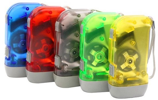 5er Pack Manuelle Notfalltaschenlampen Kurbeltaschenlampe Taschenlampe Taschenlampen Kunststoff Mehrfarbig