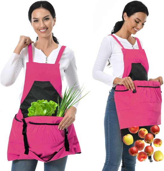 Gartenschürze Werkzeugschürze Inklusive Pflückbeutel Abnehmbare Taschen 50 X 60 X 20 Cm Unisex Ein Ideales Geschenk Für Gartenliebhaber Grau
