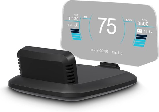 Duales Head Up Display Für Fahrzeuge, Zeigt Mehrere Funktionen An, Gps Tachometer, Fahrzeuginternes Obd Dashboard Mit Verschiedenen Hinweismeldun