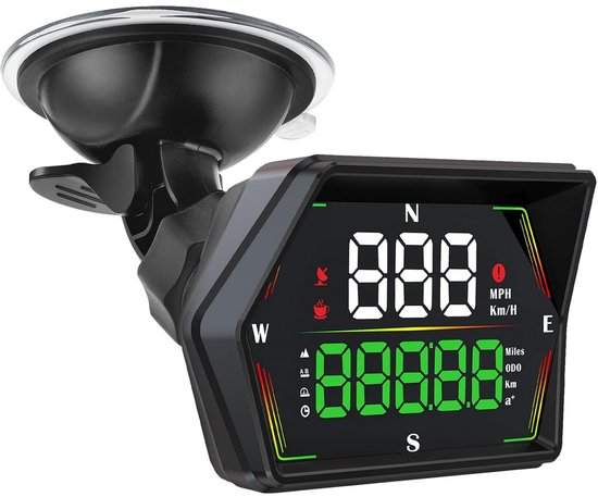 Gps Tachometer Für Autos Universelles Digitales Head Up Display Mit Geschwindigkeitswarnung, Automatischer Helligkeitsanpassung, 8,35 X 5,59 X 1,