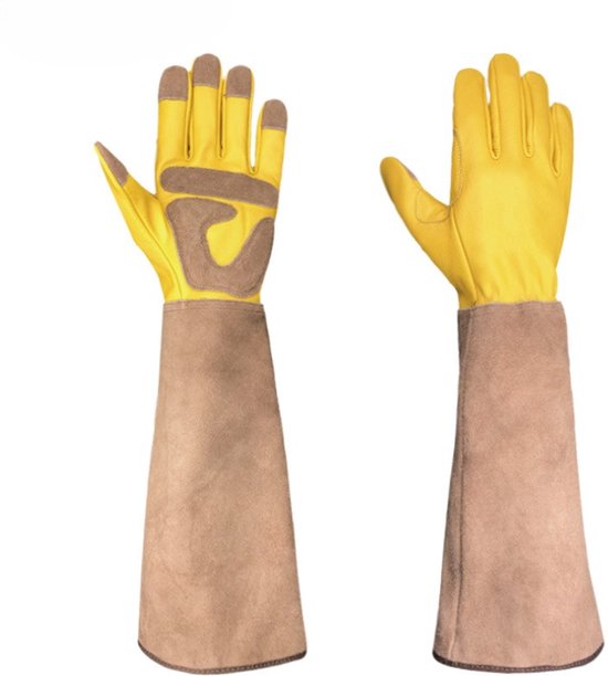 Gartenhandschuhe Zur Unkrautbekämpfung, Leder Gartenhandschuh, Dornenfest, Kein Stechen Beim Graben, Pflanzen Und Schneiden (größe Xl: Handfläche